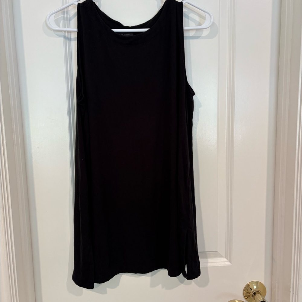 J. Jill Wearever Long Layering Tank - Black, Size M Tall, Like New